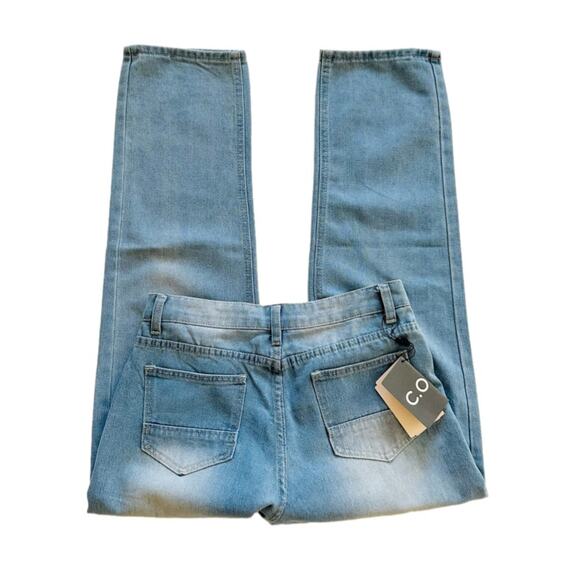 C.O.Z.Y. Jeans Light Wash Button Fly High Rise Straight Leg Jeans Size 6 NEW - Picture 8 of 12